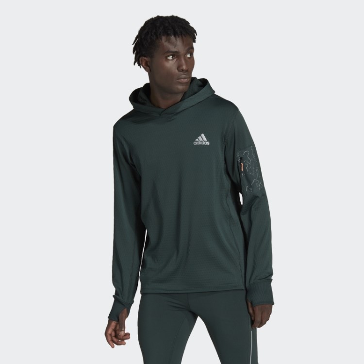 Moletom De Corrida Adidas X-city Verde Quente