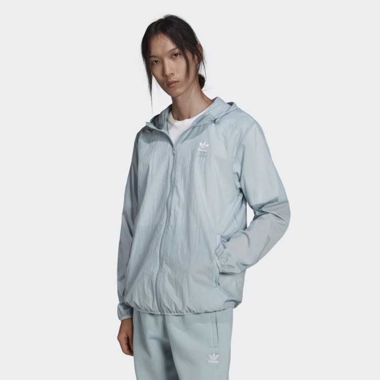 Jaqueta Corta Vento Adidas Adicolor Essentials Trefoil Cinza