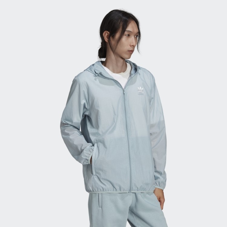 Jaqueta Corta Vento Adidas Adicolor Essentials Trefoil Cinza