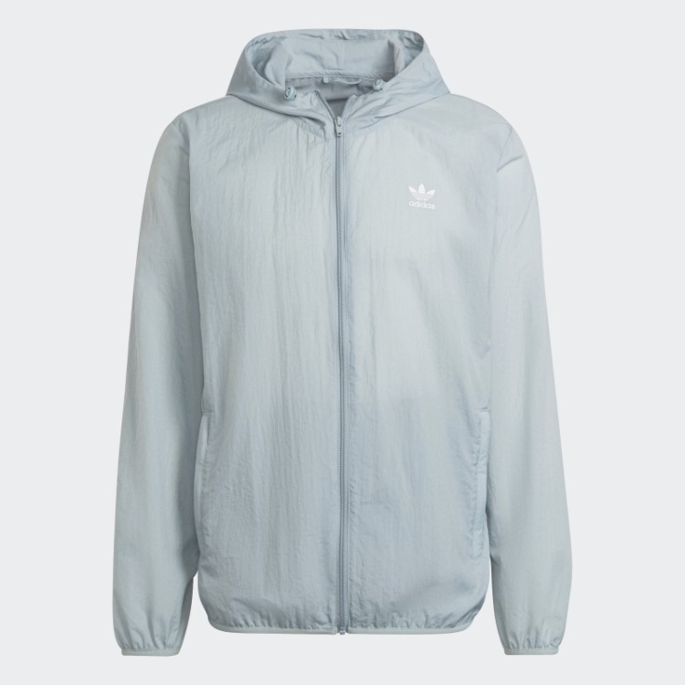 Jaqueta Corta Vento Adidas Adicolor Essentials Trefoil Cinza