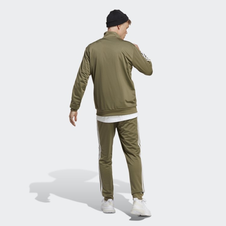Adidas Adidas Basic 3 Listras Tricô Agasalho Verde-oliva