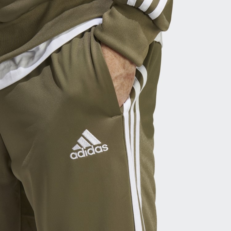 Adidas Adidas Basic 3 Listras Tricô Agasalho Verde-oliva