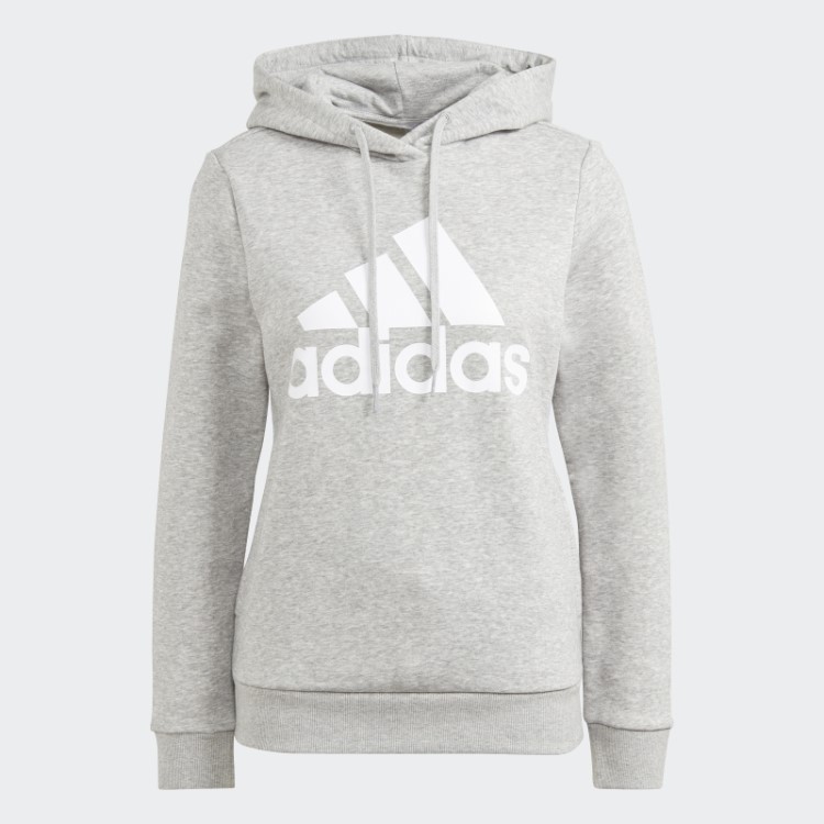 Moletom Cinza Médio Com Logo Adidas Essentials