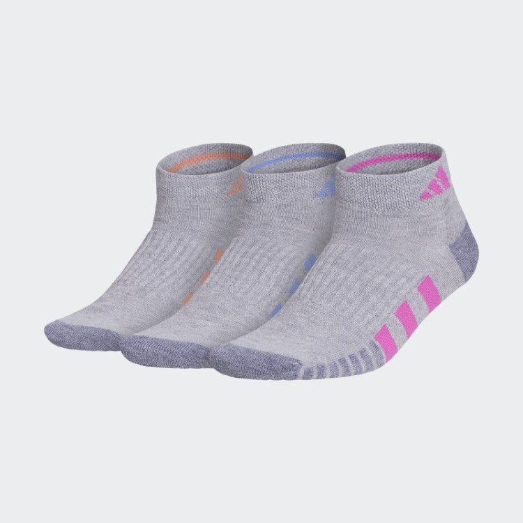 Meias De Cano Baixo Almofadadas 3 Pares Multicoloridas Adidas