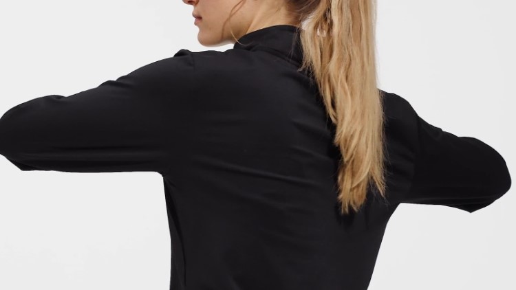 Top De Treino Preto Adidas Techfit Aeroready Quente Com Zíper