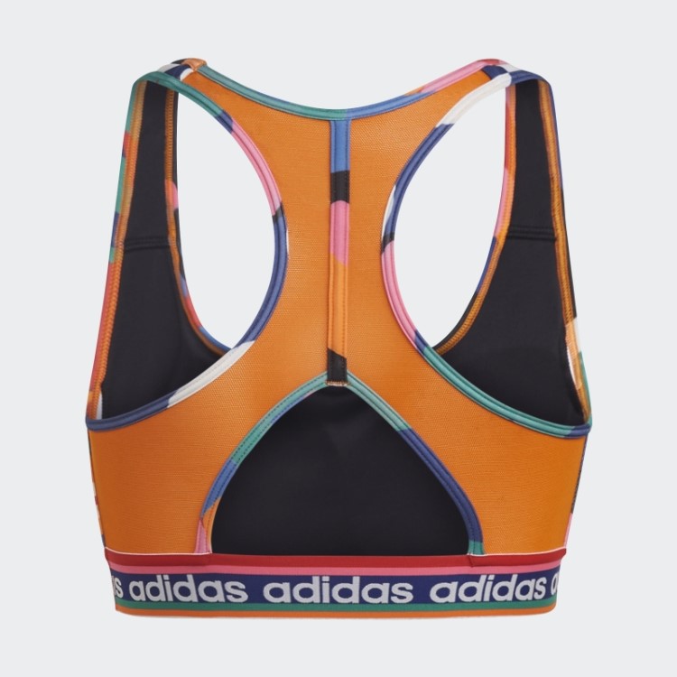 Adidas X Farm Rio Sutiã De Suporte Médio Fashion Verde Ousado