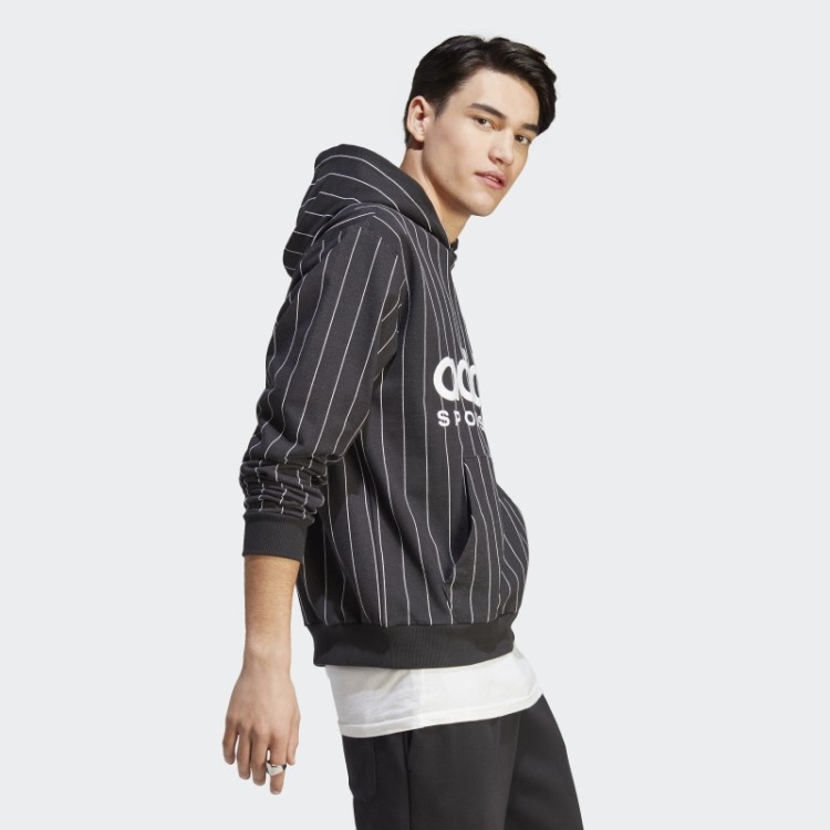 Moletom De Lã Com Listras Pretas Adidas