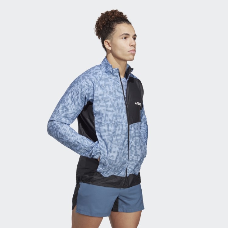 Jaqueta Terrex Trail Running Wind Adidas Blue Dawn