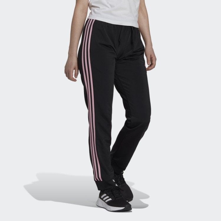 Calça Adidas Primegreen Essentials Warm-up Slim Cônica Com As Três Listras Rosa Verdadeiro