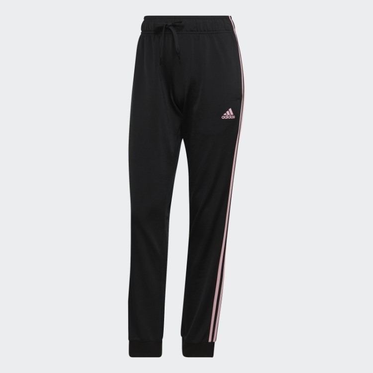 Calça Adidas Primegreen Essentials Warm-up Slim Cônica Com As Três Listras Rosa Verdadeiro