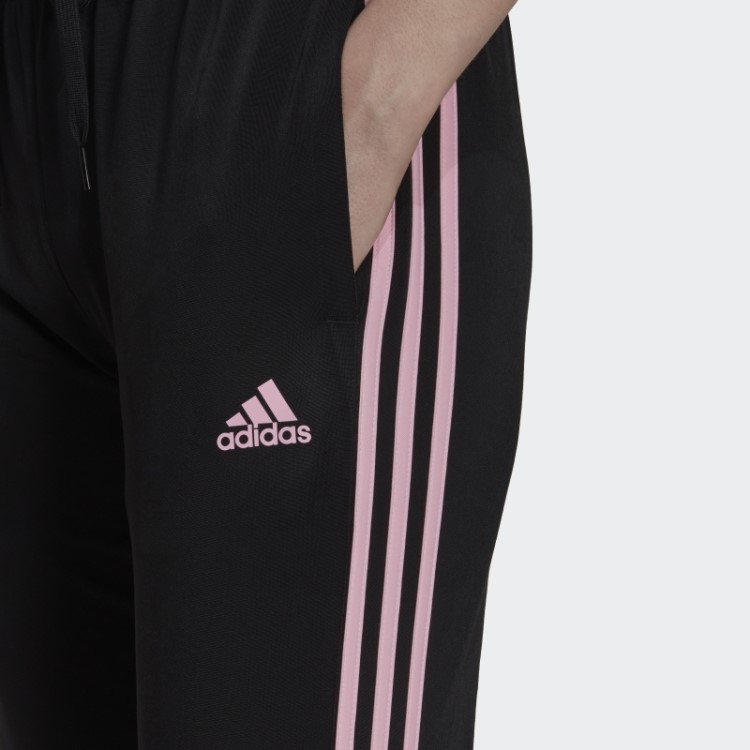 Calça Adidas Primegreen Essentials Warm-up Slim Cônica Com As Três Listras Rosa Verdadeiro