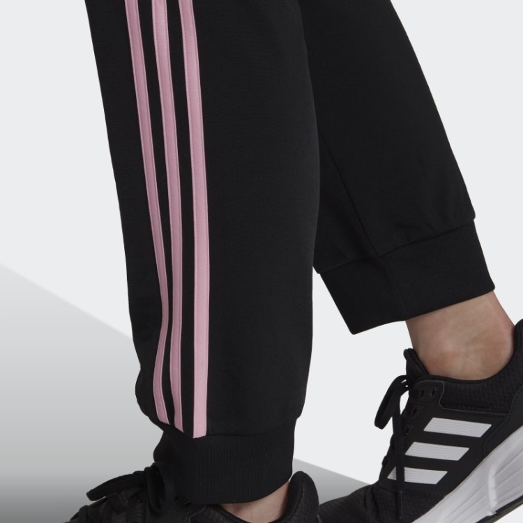 Calça Adidas Primegreen Essentials Warm-up Slim Cônica Com As Três Listras Rosa Verdadeiro