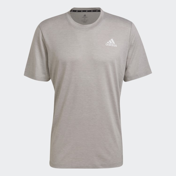 Aeroready Projetado Para Mover Camiseta Esportiva Mesclada Adidas Cinza Médio