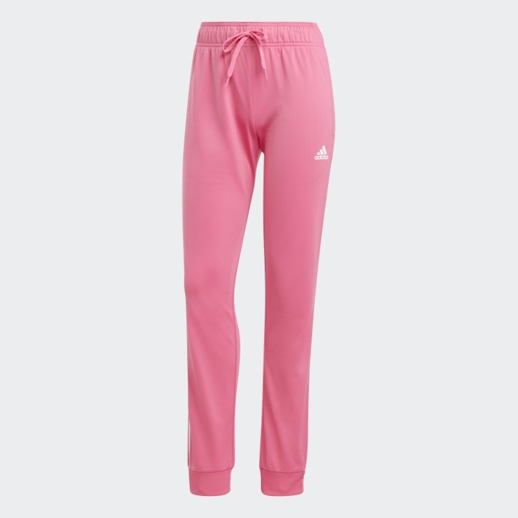 Adidas Magenta Primegreen Essentials Warm-up Calça Esportiva Slim Cônica Com As Três Listras