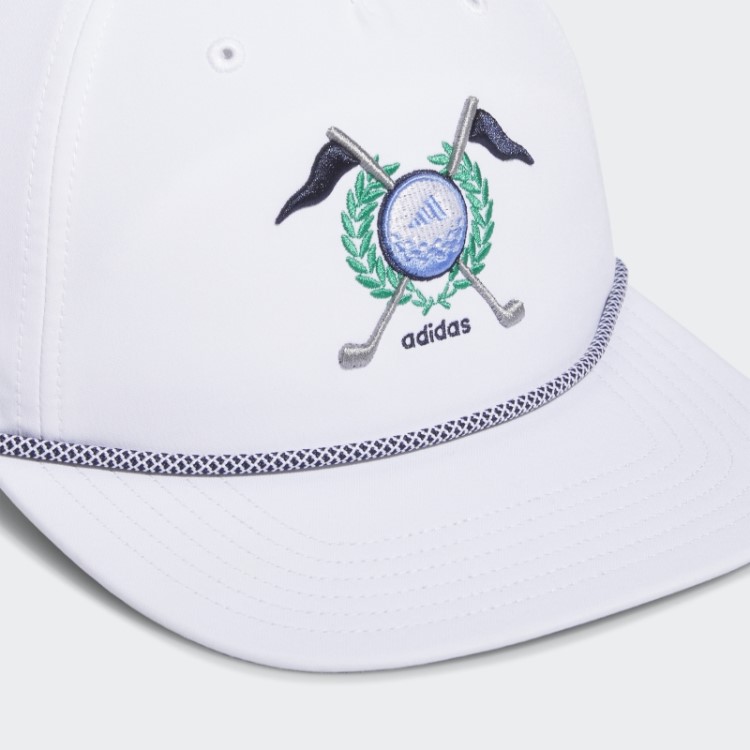 Boné Retrô Branco Com Cinco Painéis Adidas