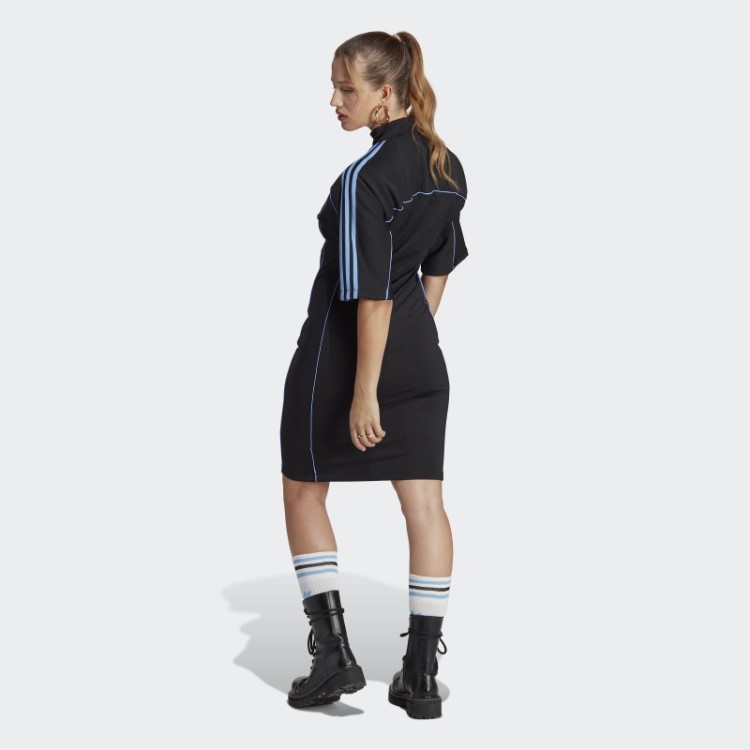 Vestido Justo Com Linha De Corte Adidas Preto