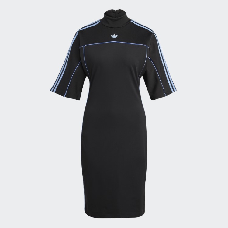 Vestido Justo Com Linha De Corte Adidas Preto