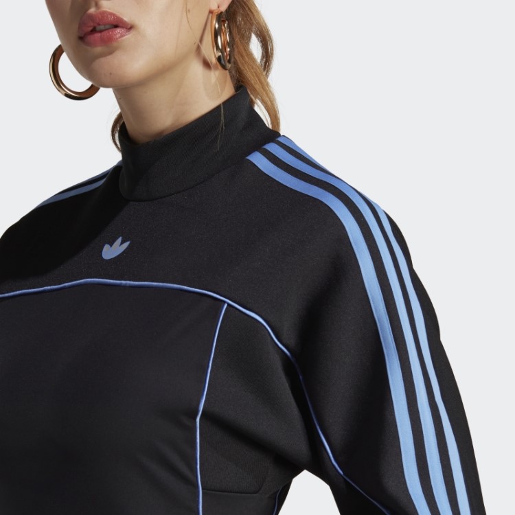 Vestido Justo Com Linha De Corte Adidas Preto