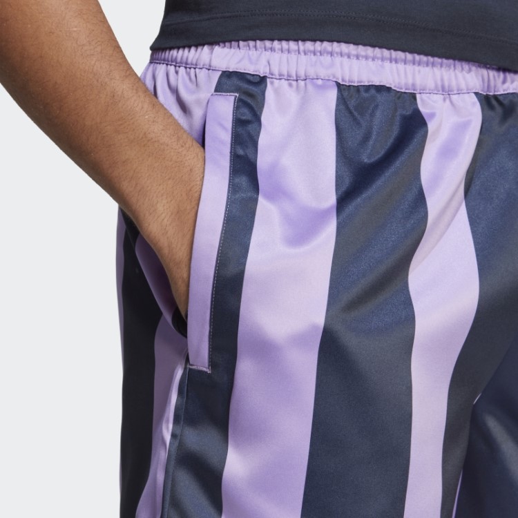 Shorts De Cetim Violeta Adidas