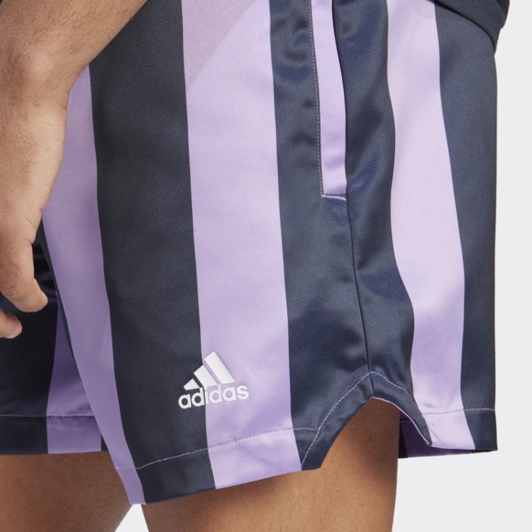 Shorts De Cetim Violeta Adidas