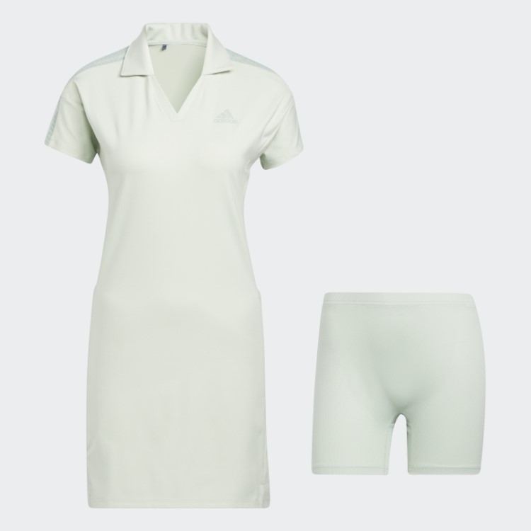 Vestido De Golfe Verde De 3 Listras Adidas