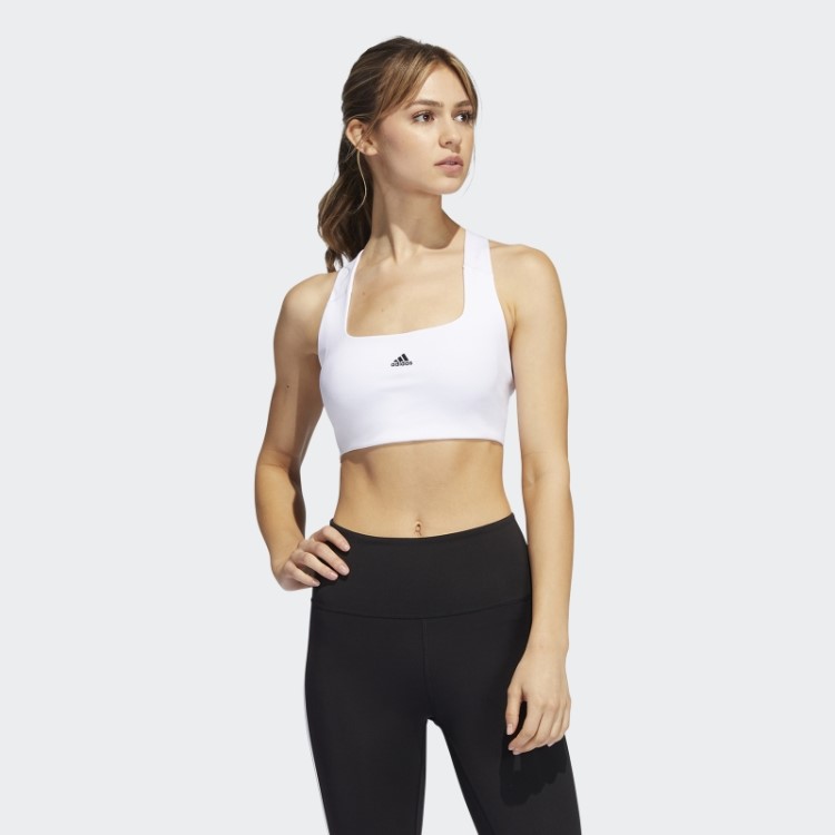 Sutiã De Treinamento De Suporte Médio Powerimpact Branco Adidas