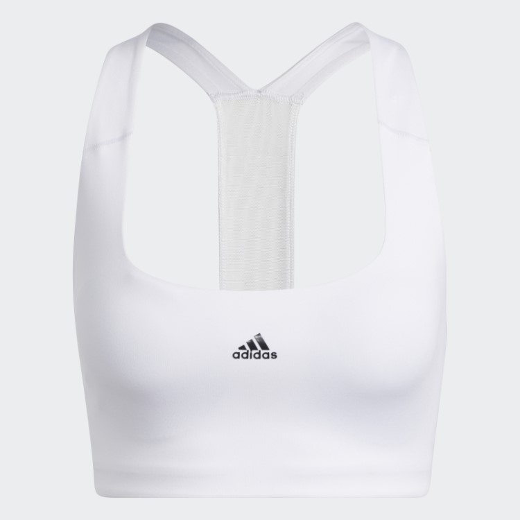 Sutiã De Treinamento De Suporte Médio Powerimpact Branco Adidas
