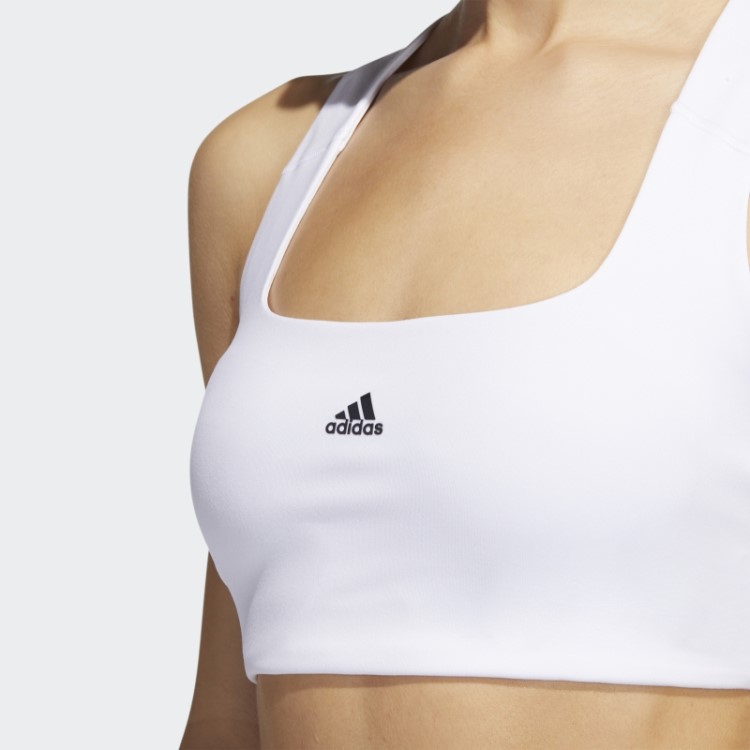 Sutiã De Treinamento De Suporte Médio Powerimpact Branco Adidas