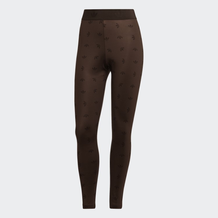Legging Adidas 7/8 Cintura Alta Com Estampa Allover Marrom