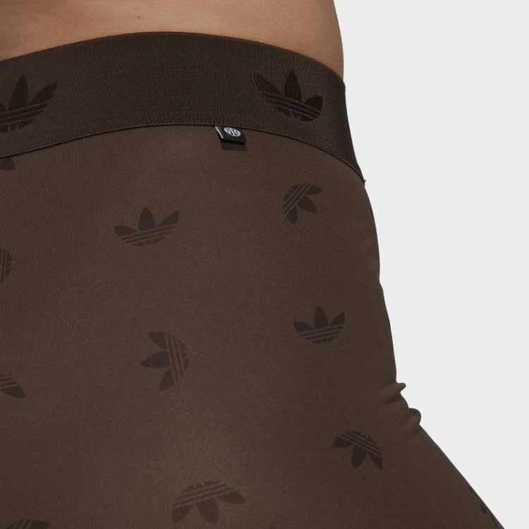 Legging Adidas 7/8 Cintura Alta Com Estampa Allover Marrom