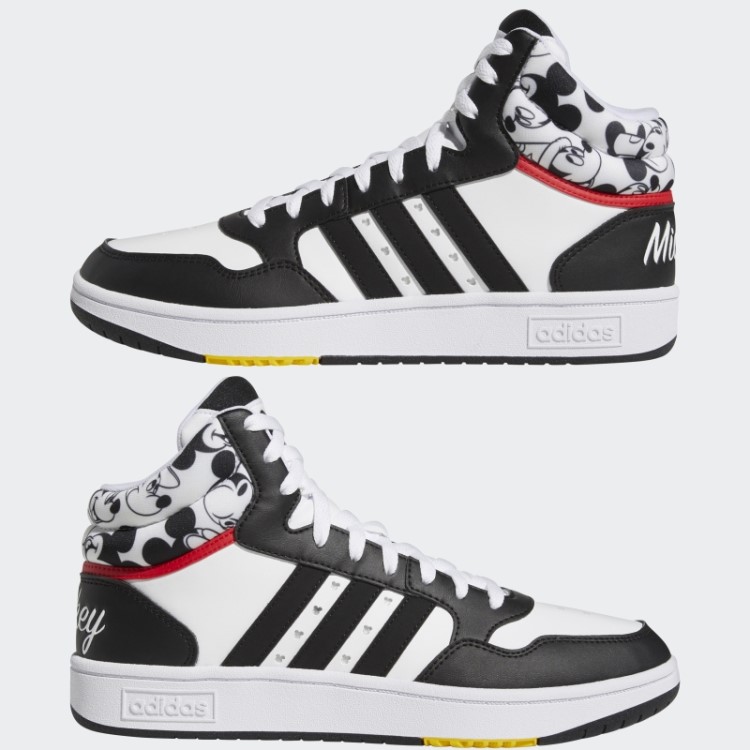 Adidas X Disney Mickey Mouse Hoops 3.0 Sapatos Médios Branco Quente