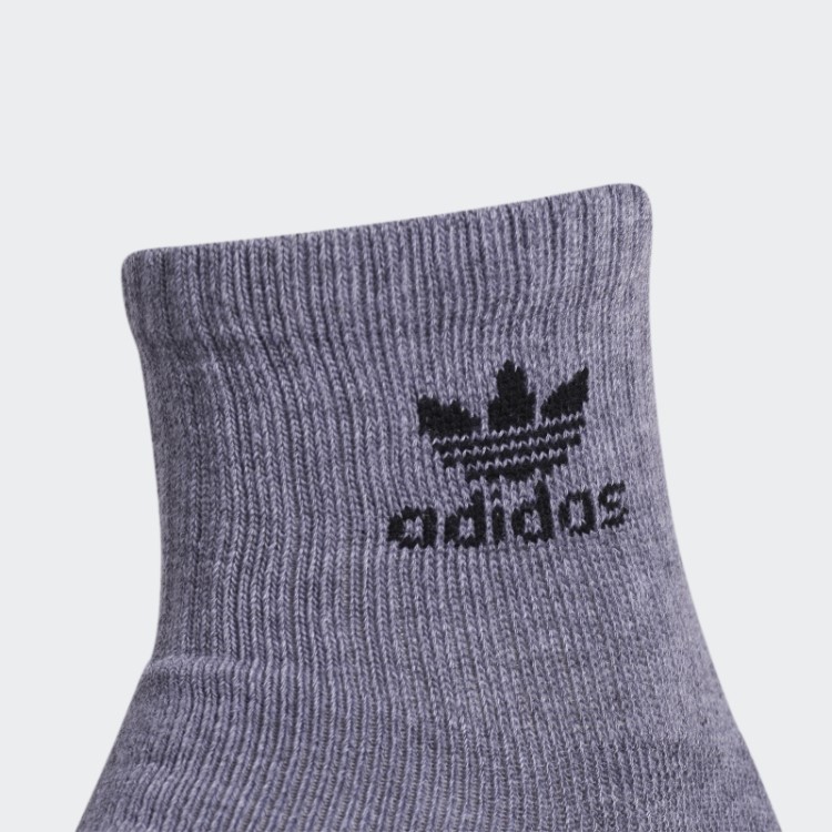 Meia Adidas Trefoil 6 Pares Cinza Médio