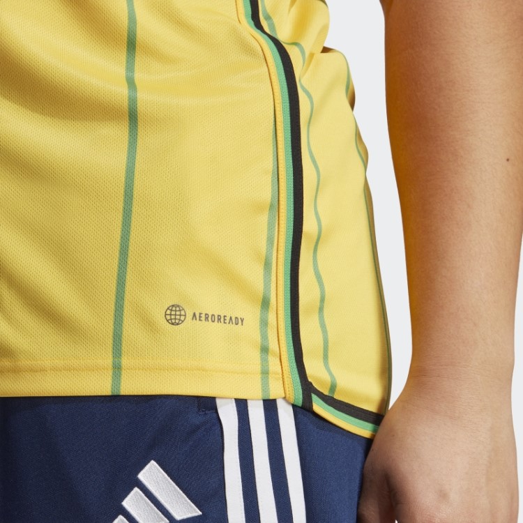 Camisa Adidas Gold Jamaica 23 Home (tamanho Grande)
