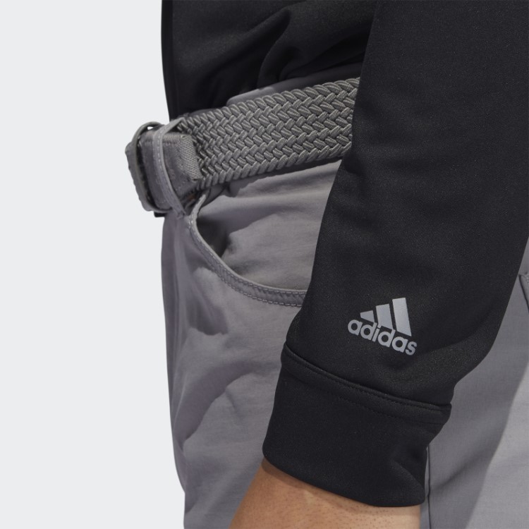 Camisa Polo Manga Longa Adidas Preta