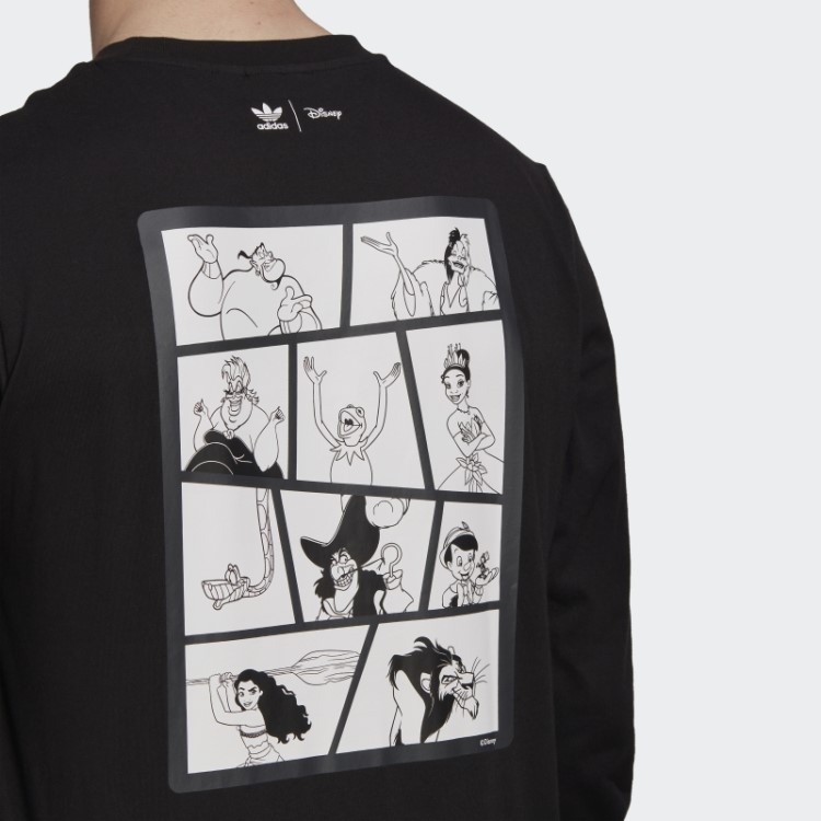 Camiseta Preta Disney Manga Longa Adidas
