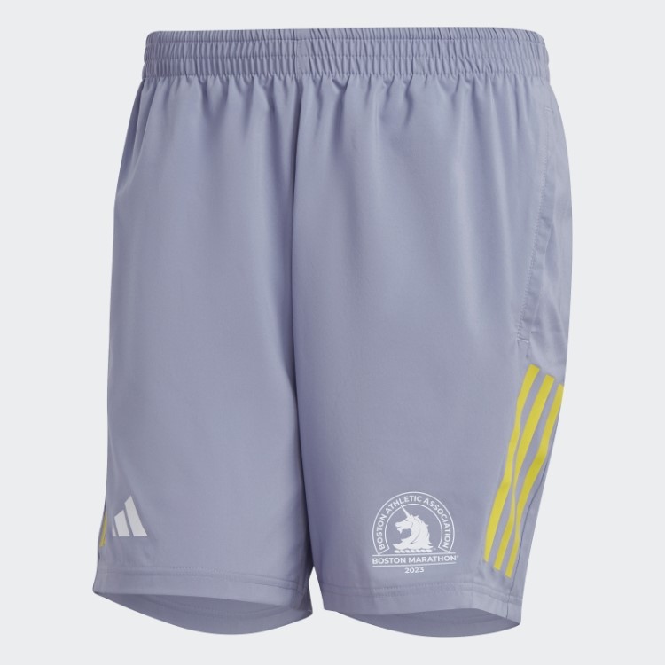 Adidas Silver Violeta Boston Marathon 2023 Possui Os Shorts De Corrida