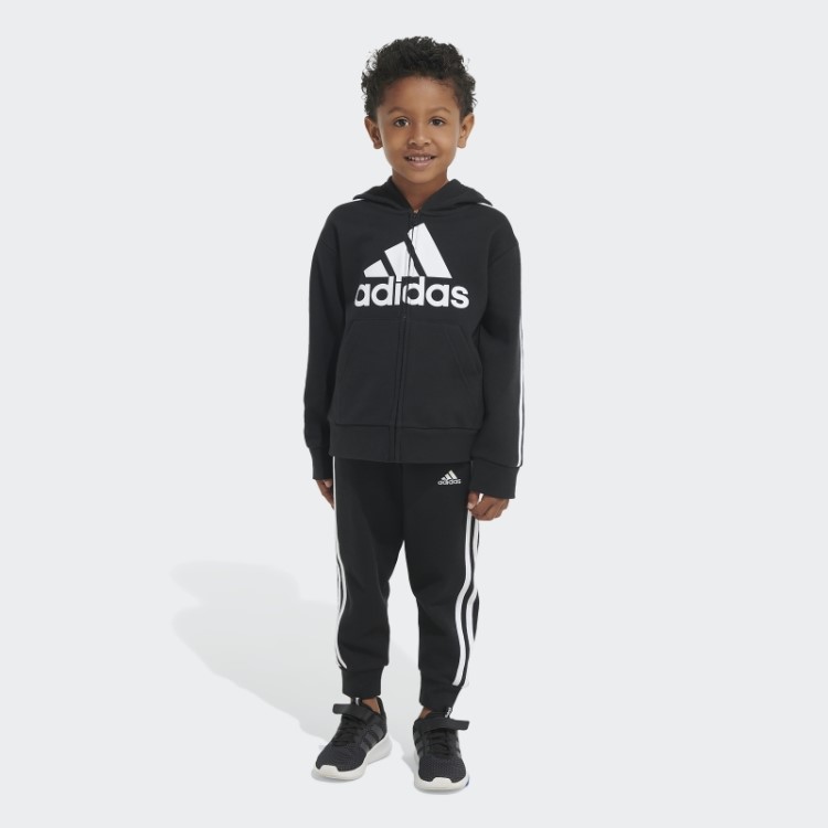 Conjunto De Jaqueta De Lã Essencial Adidas Preto