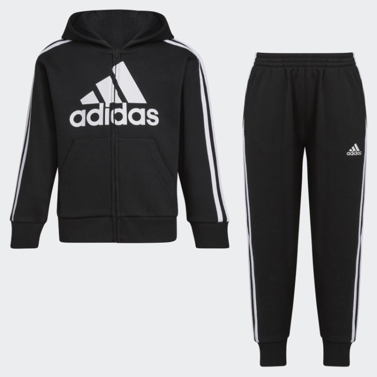 Conjunto De Jaqueta De Lã Essencial Adidas Preto