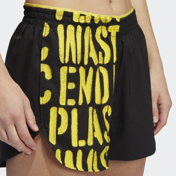 Bermuda De Corrida Rápida Com Cueca Interna Adidas Preta