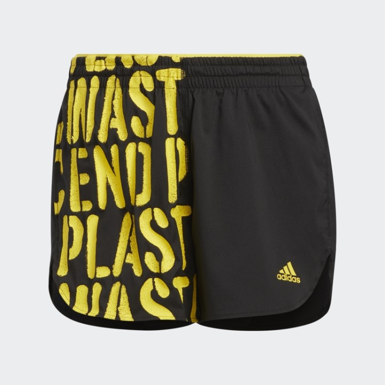 Bermuda De Corrida Rápida Adidas Preta Com Cueca Interna