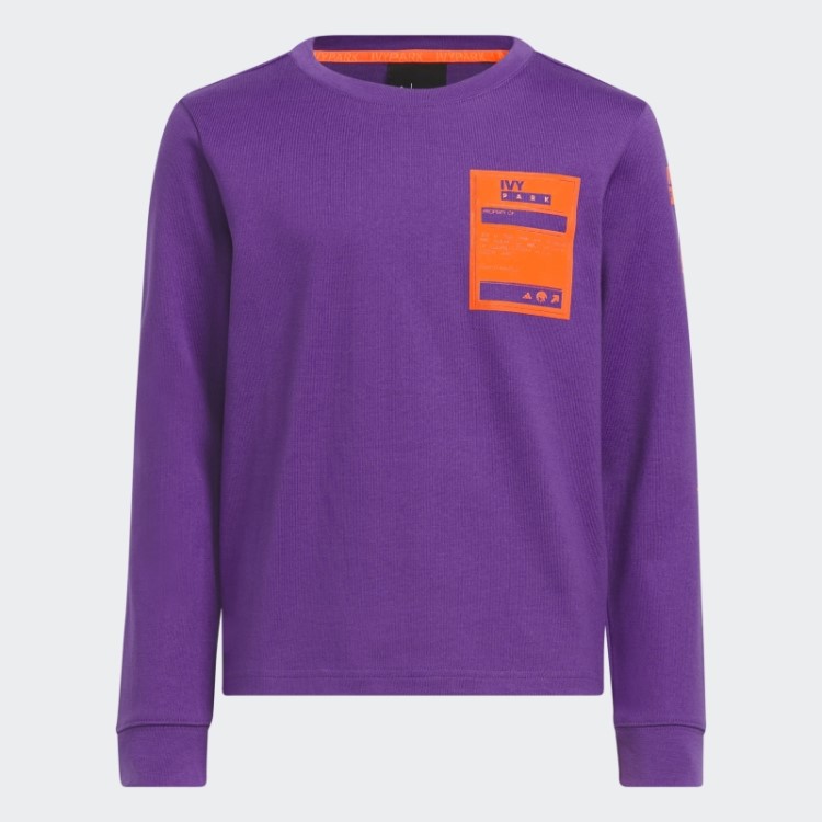 Adidas Camiseta Estampada Manga Longa Roxa