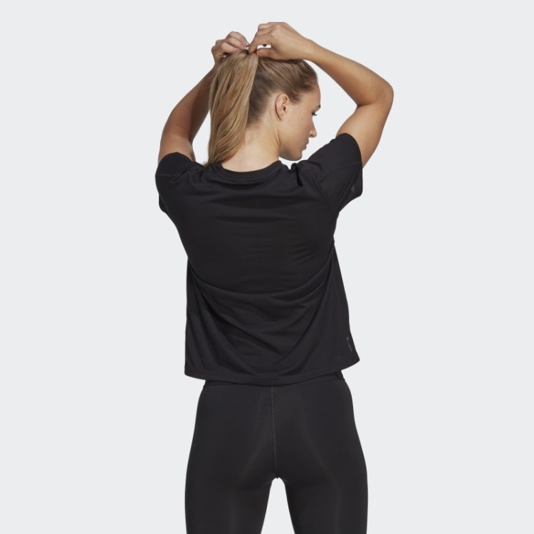 Aeroready Train Essentials Minimal Branding Camiseta Preta Com Gola Redonda Adidas