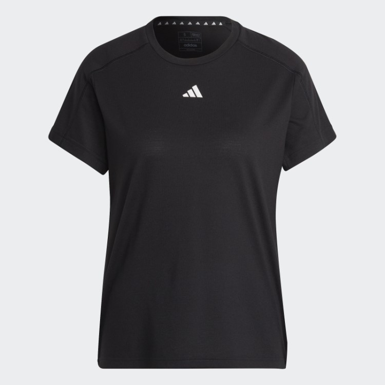 Aeroready Train Essentials Minimal Branding Camiseta Preta Com Gola Redonda Adidas