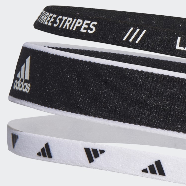 Tiaras De Treinamento Pretas 3 Por Pacote Adidas