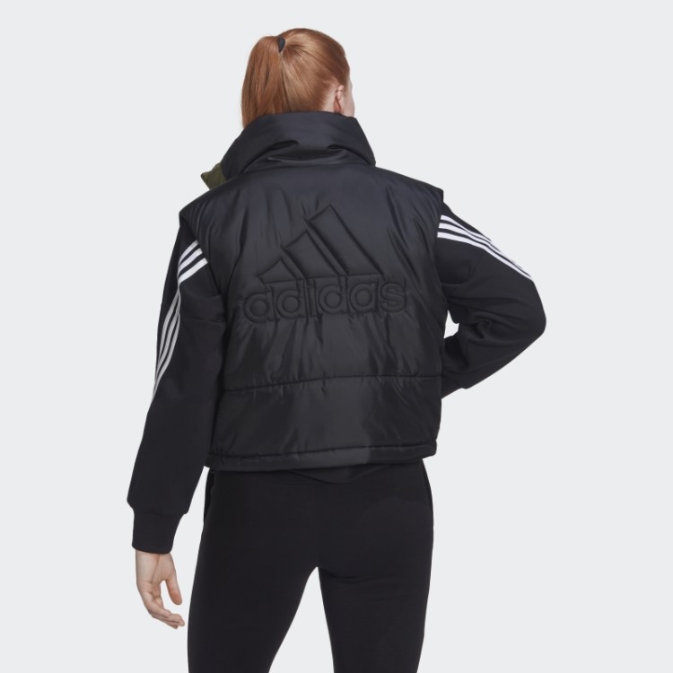Colete Isolado Com As Três Listras Verde-oliva Adidas