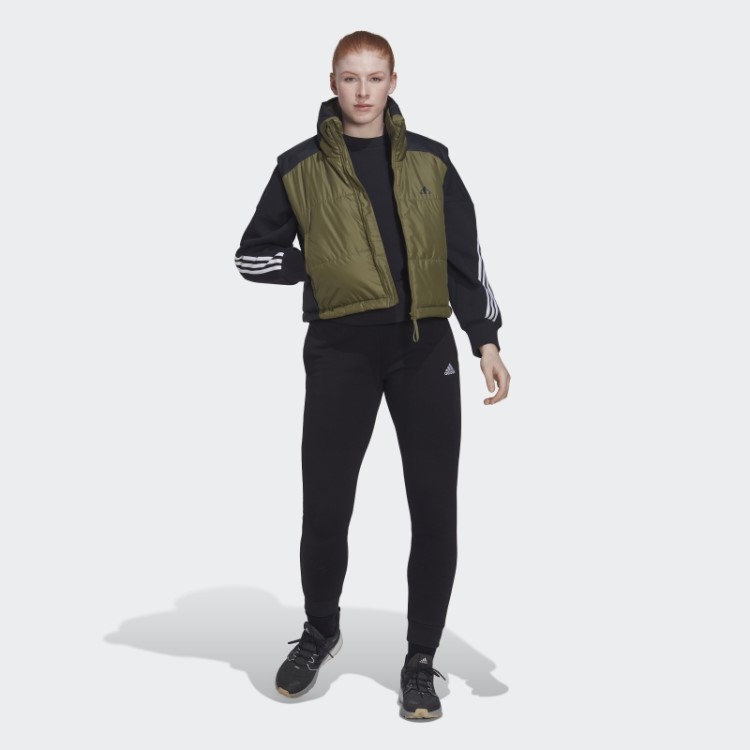 Colete Isolado Com As Três Listras Verde-oliva Adidas