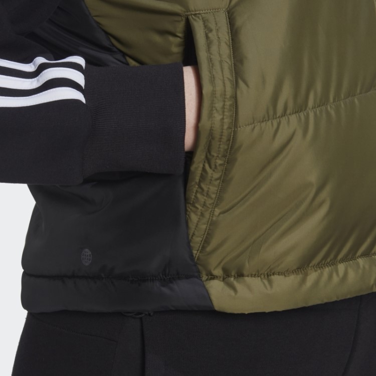 Colete Isolado Com As Três Listras Verde-oliva Adidas