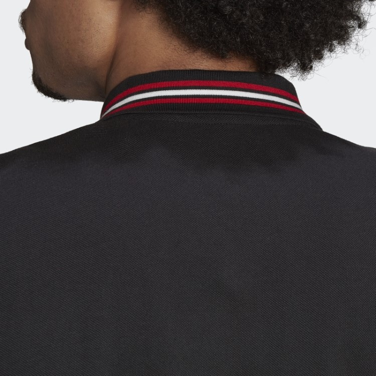 Manchester United Camisa Polo Dna Preta Adidas