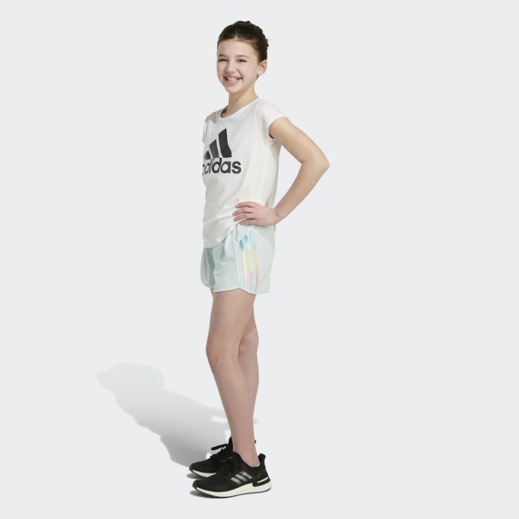 Adidas Shorts De Malha Listrada Azul