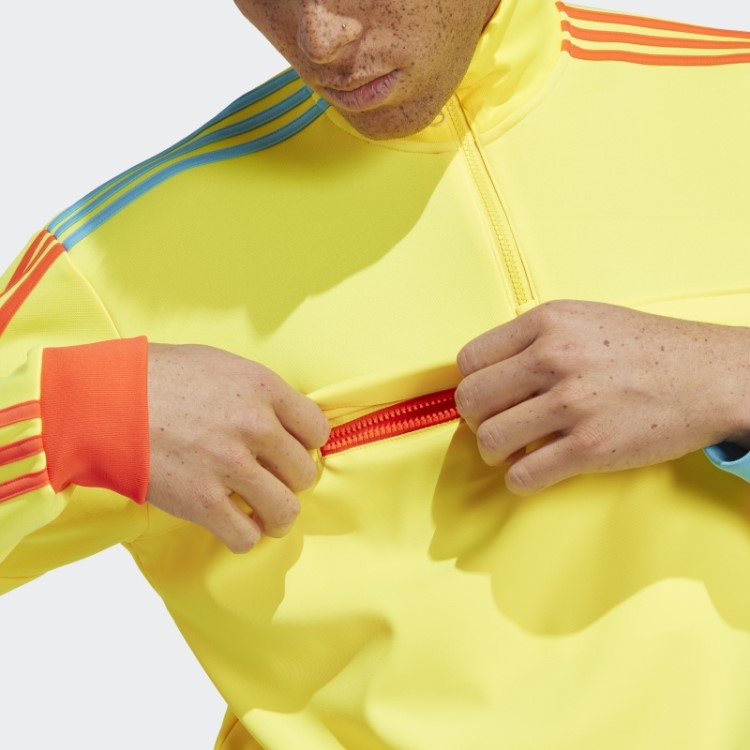 Moletom Amarelo Adidas Kidcore Com Meio Zíper Quente